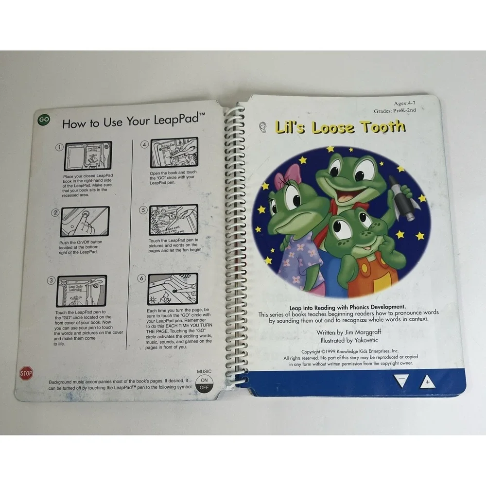 Vintage LeapFrog‎ LeapPad Interactive Books Lot of 4 Reading Math Brain Twisters